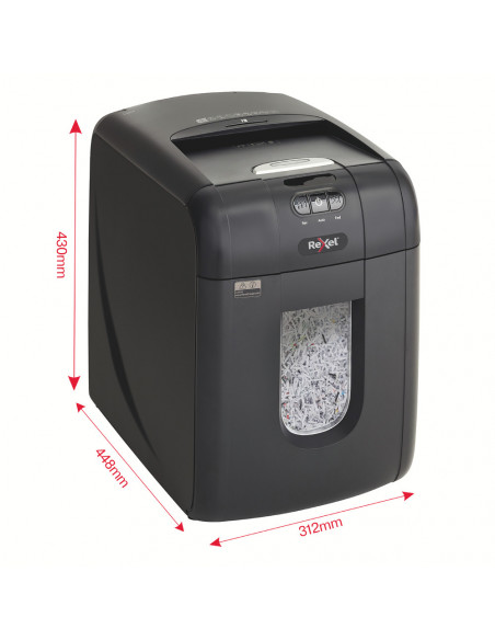 Distrugator documente automat REXEL AUTO+ 130M, P5, micro-cut