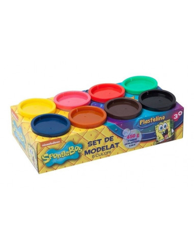Spongebob, Pasta De Modelat, 8 Culori,Uniq491