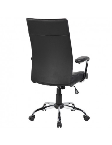 Scaun de birou, brate plastic, rotile, piele ecologica, Office