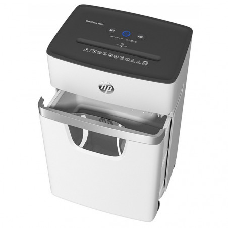 HP-2804,Distrugator de documente HP OneShred 10MC - 10 coli, micro cut (2 x 15mm), nivel securitate 5