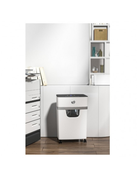 HP-2804,Distrugator de documente HP OneShred 10MC - 10 coli, micro cut (2 x 15mm), nivel securitate 5