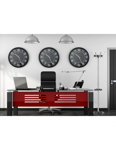 Ceas de perete UNILUX Mega - negru,UL-400094568