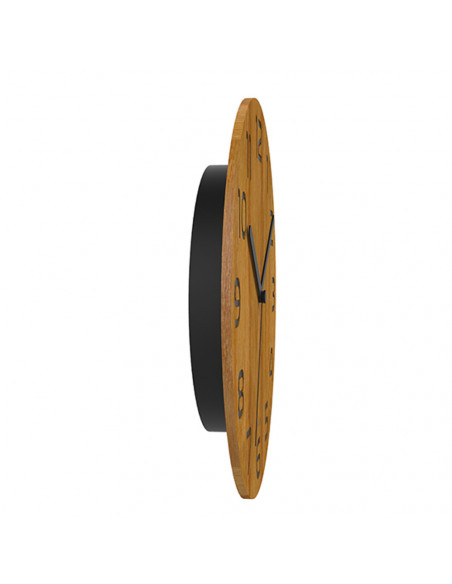 Ceas de perete, UNILUX Palma - negru/bambus,UL-400140806