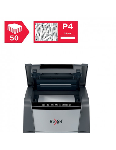 Distrugator documente automat REXEL Optimum 50X, P4, cross-cut