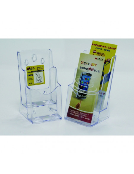 Display plastic pentru brosuri, de birou/perete, 2 x 1/3A4