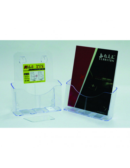 Display plastic pentru brosuri, de birou/perete, 1 x