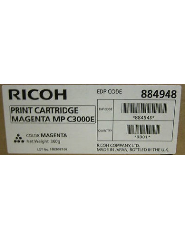RICOH MPC2500 TONER MAGENTA 884948,884948 RICOH MPC2500 TONER MAGENTA 884948,884948
