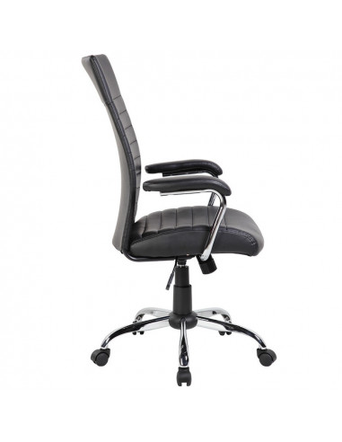 Scaun de birou, brate plastic, rotile, piele ecologica, Office
