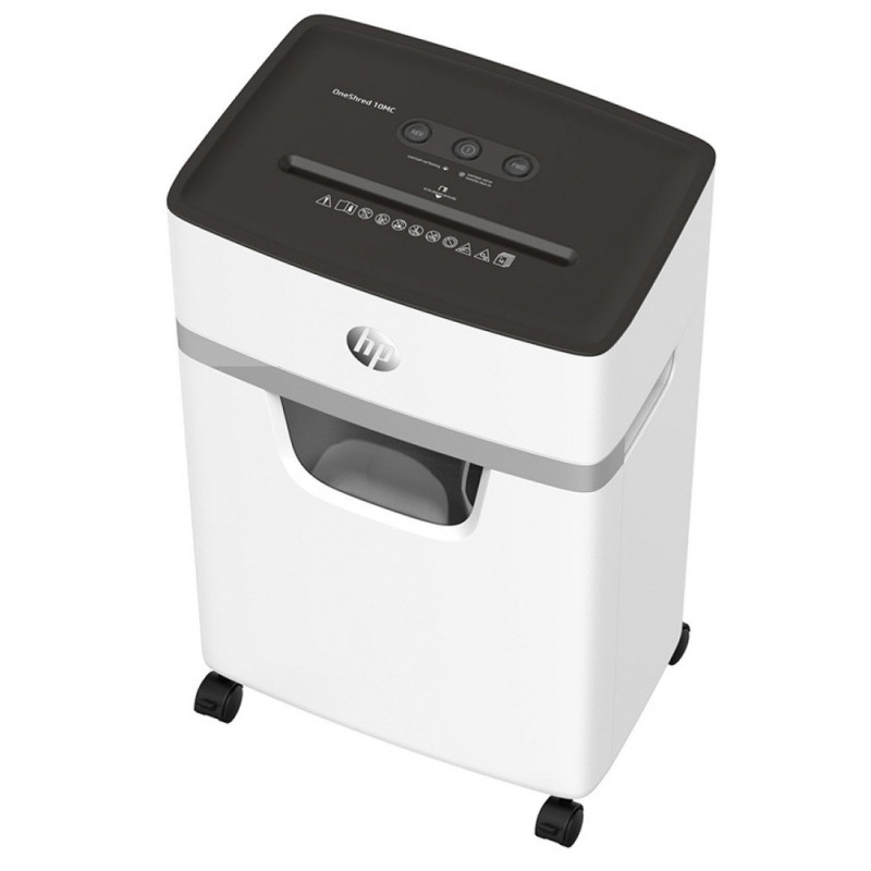 HP-2804,Distrugator de documente HP OneShred 10MC - 10 coli, micro cut (2 x 15mm), nivel securitate 5