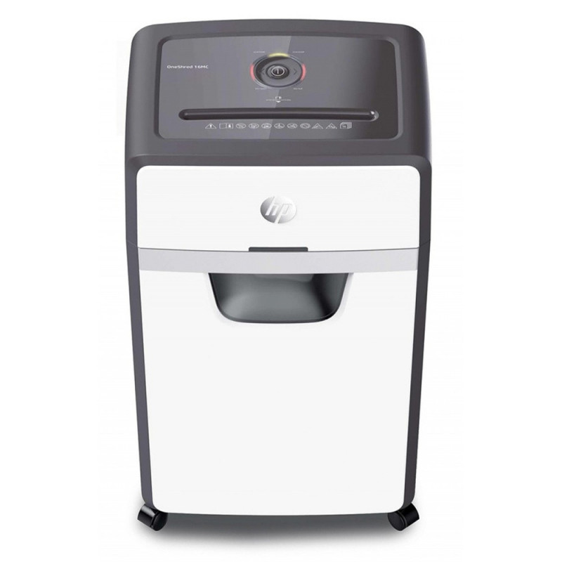 HP-2808,Distrugator de documente HP OneShred 16MC - 16 coli, micro cut (2 x 15mm), nivel securitate 5