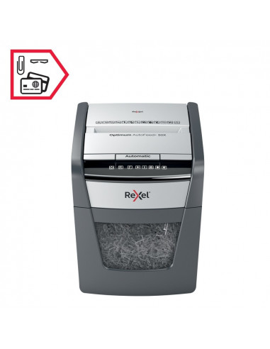 Distrugator documente automat REXEL Optimum 50X, P4, cross-cut