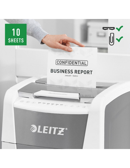 Distrugator documente automat LEITZ IQ Office, P4, cross-cut