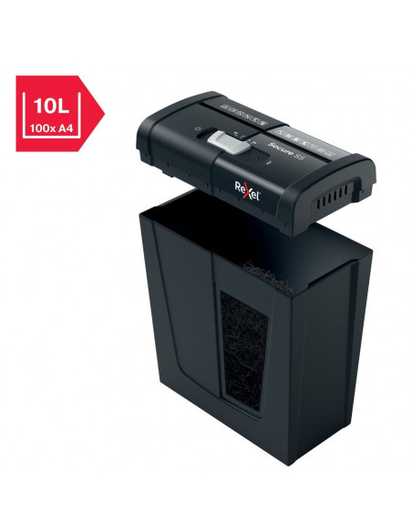 Distrugator documente manual REXEL SECURE S5, P2, strip-cut