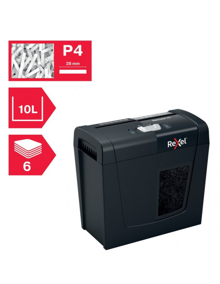 Distrugator documente manual REXEL SECURE X 6, P4, cross-cut