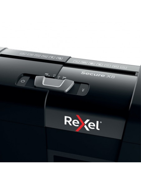 Distrugator documente manual REXEL SECURE X 8, P4, cross-cut