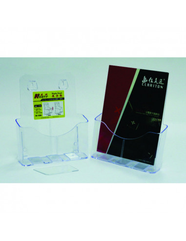 Display plastic pentru brosuri, de birou/perete, 1 x