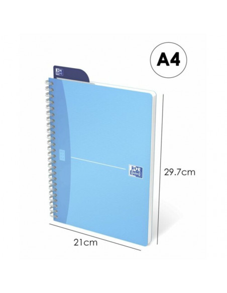 Caiet cu spirala A4, OXFORD MyColours, 90 file 90g/mp, coperta
