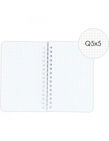 Caiet cu spirala 9 x 14cm, OXFORD MyColours, 90 file 90g/mp