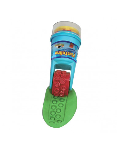 Rola Cu Stampila Si Plastilina Plastelino Noriel, Rosu,Uniq5935