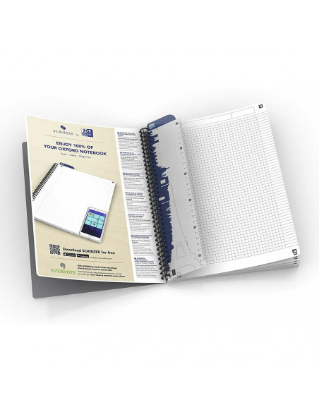 Caiet cu spirala A5, OXFORD Essentials, 90 file 90g/mp, coperta