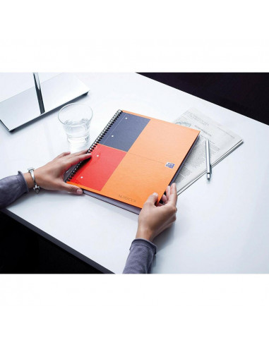 Caiet cu spirala A4+ OXFORD Int. Notebook, 80 file 80g/mp, 4