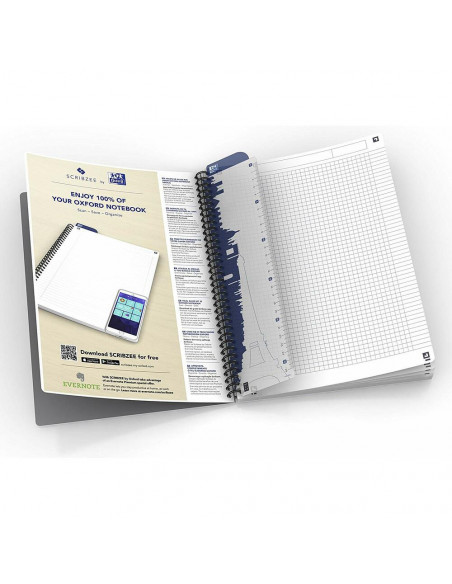 Caiet cu spirala A4+ OXFORD Essentials Collegebook, 90 file
