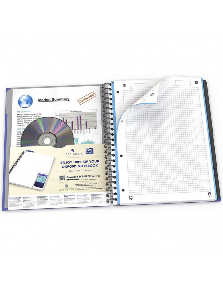 Caiet cu spirala A4+ OXFORD Essentials Europeanbook, 120 file