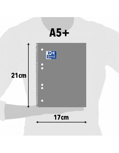 Caiet cu spirala A5+ OXFORD Beauty Multitask, coperta rigida