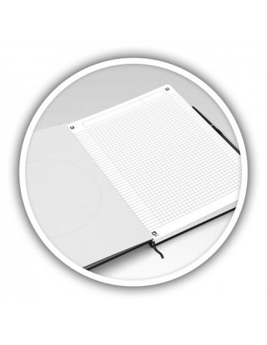 Caiet cu elastic, B5, OXFORD, coperta carton rigid, buzunar, 80