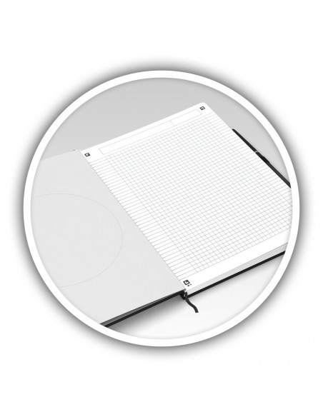 Caiet cu elastic, B5, OXFORD, coperta carton rigid, buzunar, 80