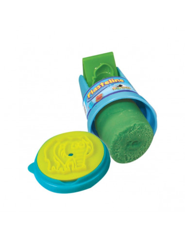Rola Cu Stampila Si Plastilina Plastelino Noriel, Verde,Uniq6239