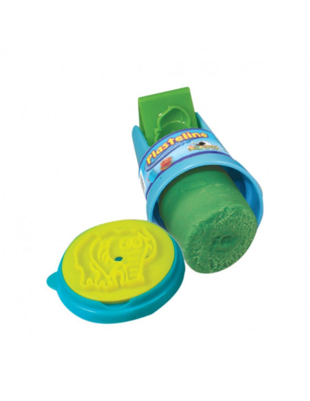 Rola Cu Stampila Si Plastilina Plastelino Noriel, Verde,Uniq6239