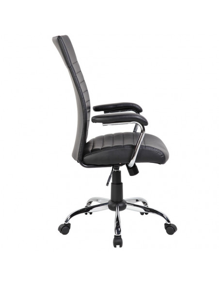 Scaun de birou, brate plastic, rotile, piele ecologica, Office