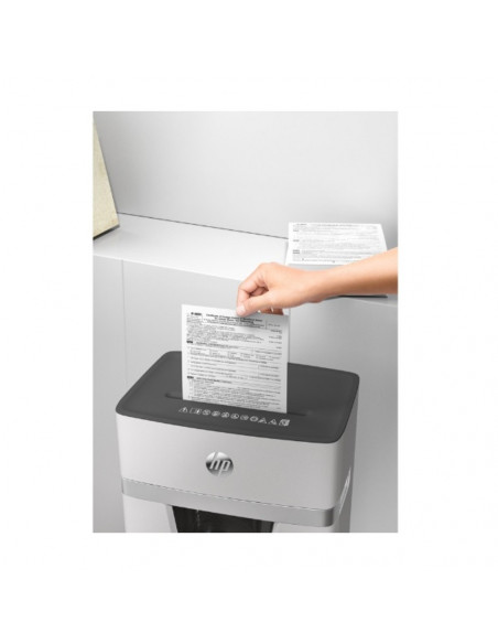 HP-2804,Distrugator de documente HP OneShred 10MC - 10 coli, micro cut (2 x 15mm), nivel securitate 5