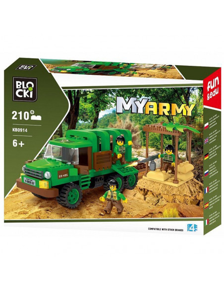 Blocki My Army, Camion militar in jungla, 210 piese,ROB-KB0914