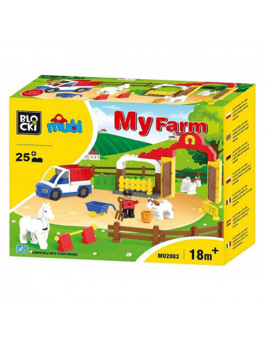 Blocki mubi, Ferma+camioneta, 25 piese,ROB-MU2002