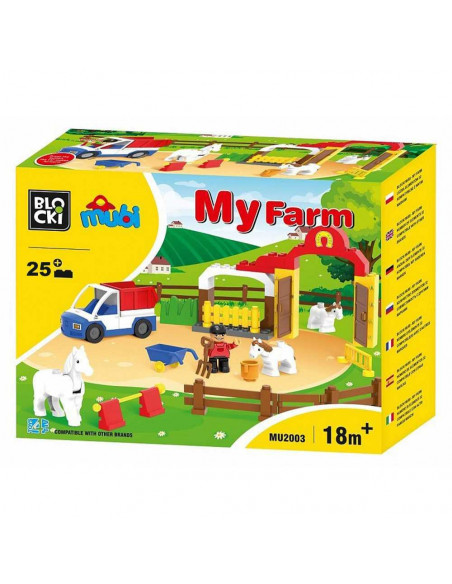 Blocki mubi, Ferma+camioneta, 25 piese,ROB-MU2002