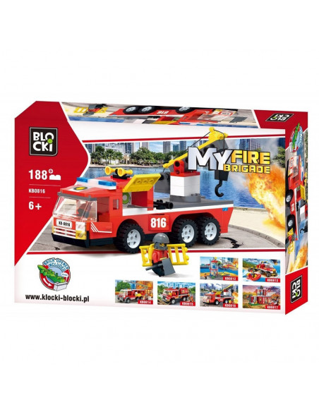 Blocki My Fire Brigade, Masina de pompieri, 188 piese,ROB-KB0816