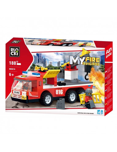 Blocki My Fire Brigade, Masina de pompieri, 188 piese,ROB-KB0816