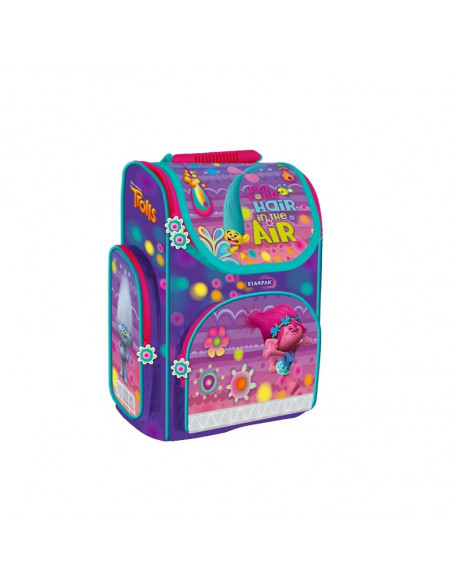 Ghiozdan - carcasa tare TROLLS, 37x27x14,5cm -