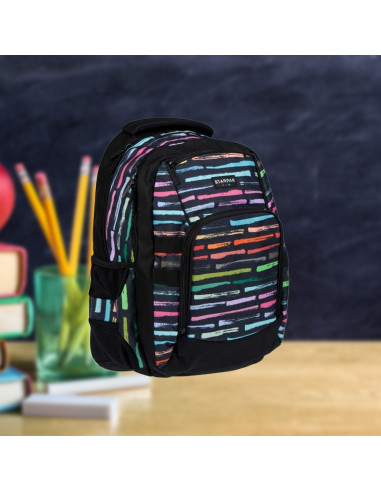 Ghiozdan compartiment laptop Art Stripes 46,5x33,5x25 cm -