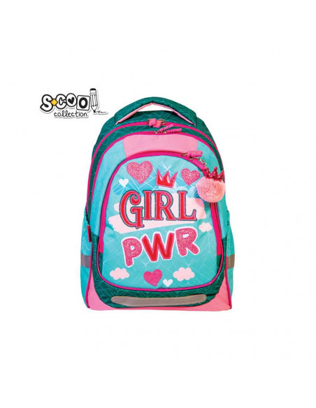 Ghiozdan anatomic LIGHT GIRL POWER, 41 cm - S-COOL,SC1277