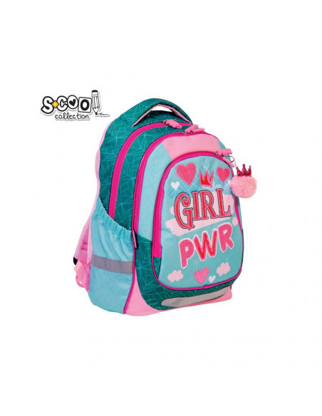 Ghiozdan anatomic LIGHT GIRL POWER, 41 cm - S-COOL,SC1277