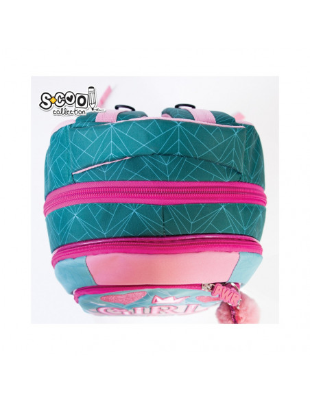 Ghiozdan anatomic LIGHT GIRL POWER, 41 cm - S-COOL,SC1277