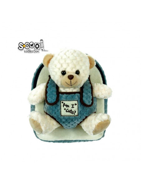 Ghiozdan gradinita BABY ANIMALS, WHITE BEAR, 28 cm -
