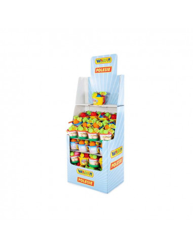 Galetuse nisip + accesorii, 63 buc/display, Polesie,ROB-49582