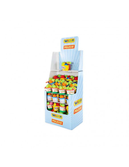 Galetuse nisip + accesorii, 63 buc/display, Polesie,ROB-49582
