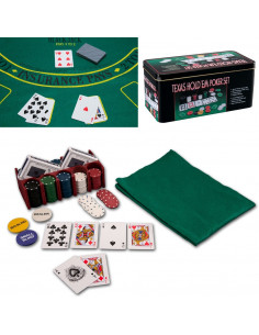 Set Poker plastic + metal + textil,ROB-PK200-1