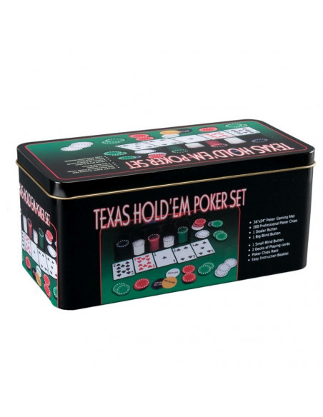 Set Poker plastic + metal + textil,ROB-PK200-1