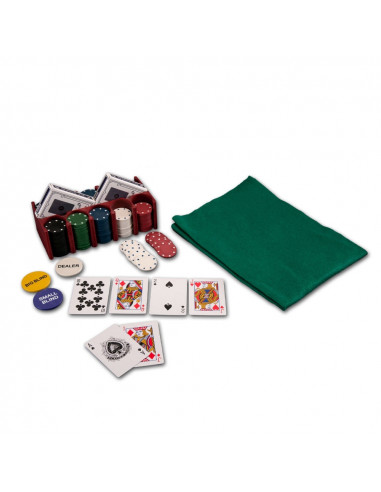 Set Poker plastic + metal + textil,ROB-PK200-1
